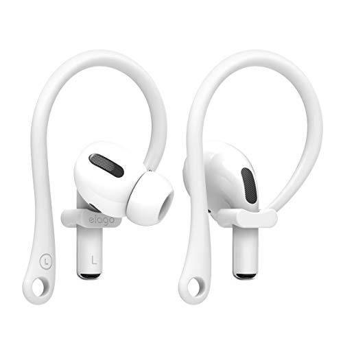 elago EarHooks Ohrhalter Kompatibel mit Apple AirPods Pro - Perfekt für Sport und Aktivitäten, Langlebiger Komfort (Weiß)