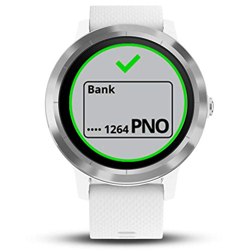 Garmin vívoactive 3 GPS-Fitness-Smartwatch - vorinstallierte Sport-Apps, kontaktloses Bezahlen mit Garmin Pay (Weiß-Silber, Standard)