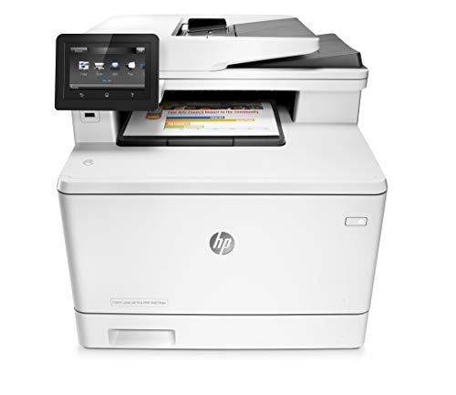 HP Color LaserJet Pro M477fdw Farblaserdrucker Multifunktionsgerät (weiß) (4-in-1, Duplex + WLAN)