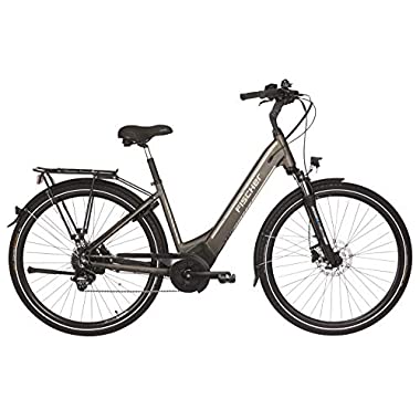 Fischer E-Bike City CITA 6.0i, platingrau matt, 28 Zoll, RH 44 cm, Brose Mittelmotor 50 Nm, 36V Akku im Rahmen (MJ 2019)