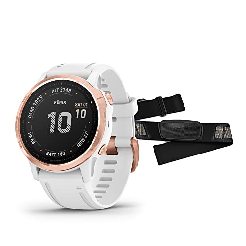 Garmin Fenix 6S Pro GPS-Multisport-Smartwatch + HRM Dual Herzfrequenz-Brustgurt