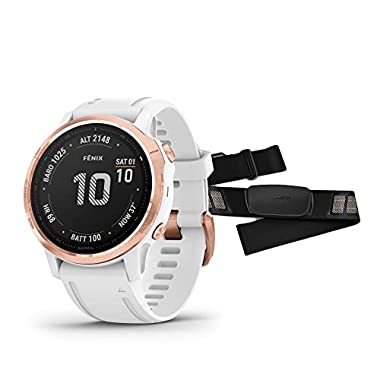 Garmin Fenix 6S Pro GPS-Multisport-Smartwatch + HRM Dual Herzfrequenz-Brustgurt
