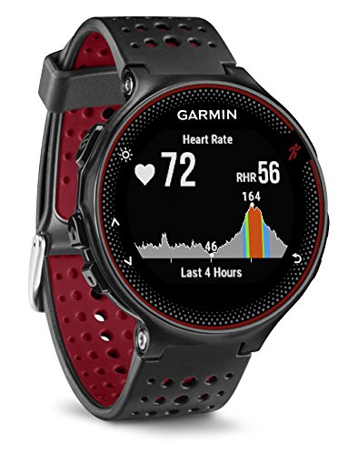 Garmin Forerunner 235 Schwarz und Marsala-Rot - GPS-Laufuhr mit Herzfrequenzmessung am Handgelenk,010-03717-71