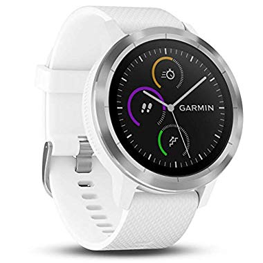 Garmin vívoactive 3 GPS-Fitness-Smartwatch - vorinstallierte Sport-Apps, kontaktloses Bezahlen mit Garmin Pay (Weiß-Silber, Standard)