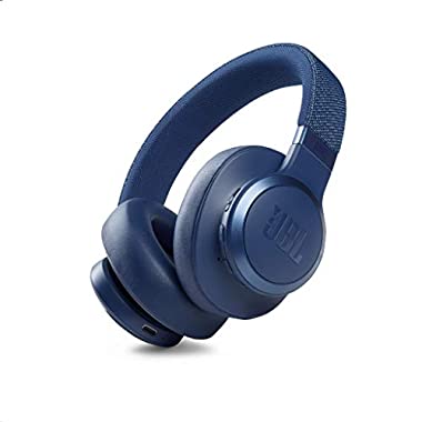 JBL Live 660NC kabelloser Over-Ear Bluetooth-Kopfhörer in Blau - Mit Noise-Cancelling und Sprachassistent - Für bis zu 50 Stunden Musikgenuss