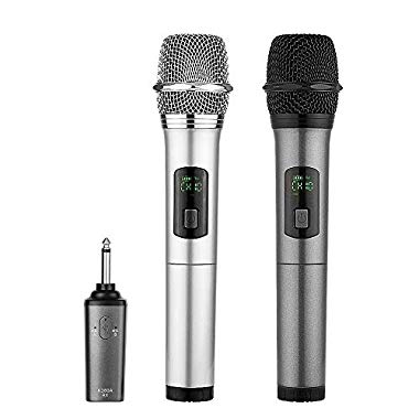 Kabelloses Mikrofon, ARCHEER Dual Wireless Mikrofon Dynamische Mikrofon Funkmikrofon Karaoke Mikrofon Weihnachtsgeschenk (M2)