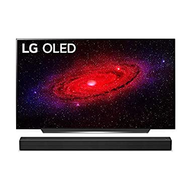 LG OLED65CX9LA 164 cm (65 Zoll) OLED Fernseher (4K, Dual Triple Tuner (DVB-T2/T,-C,-S2/S), Dolby Vision, Dolby Atmos, Cinema HDR, 100 Hz, Smart TV) [Modelljahr 2020] + Soundbar [Modelljahr 2020]