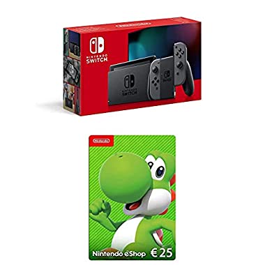 Nintendo Switch Konsole - Grau (2020 Edition) + Nintendo eShop Card