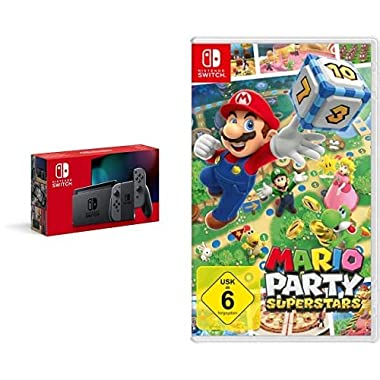 Nintendo Switch Konsole - Grau + Mario Party Superstars [Nintendo Switch]